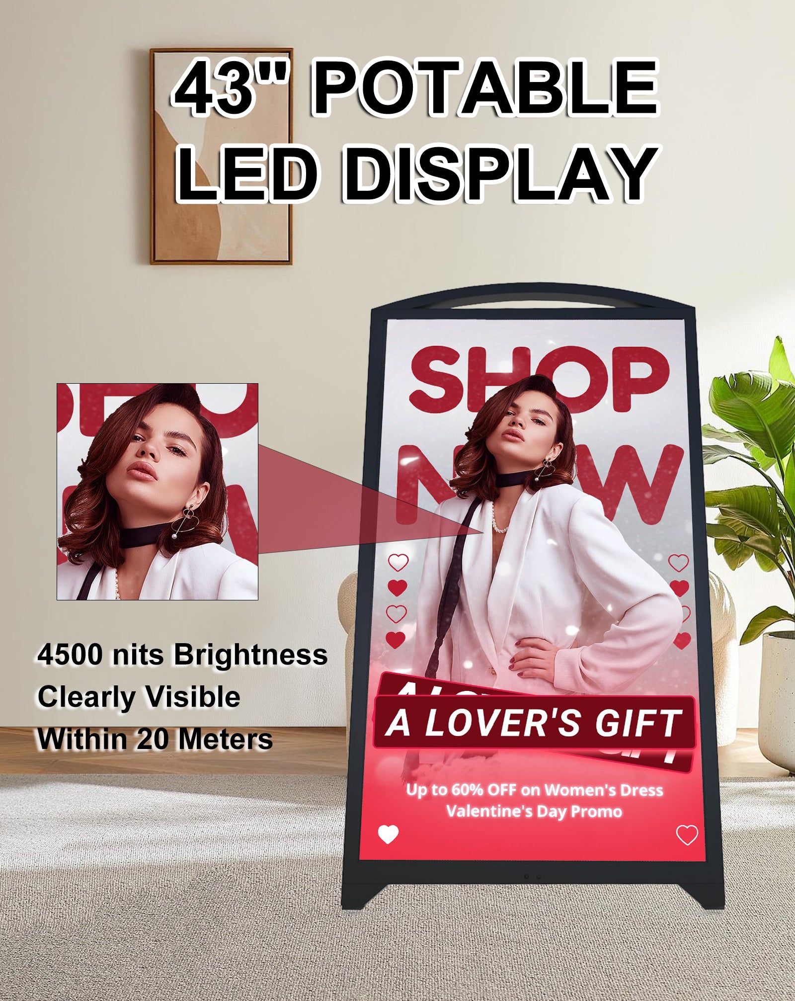 outdoor batterylcd poster screen