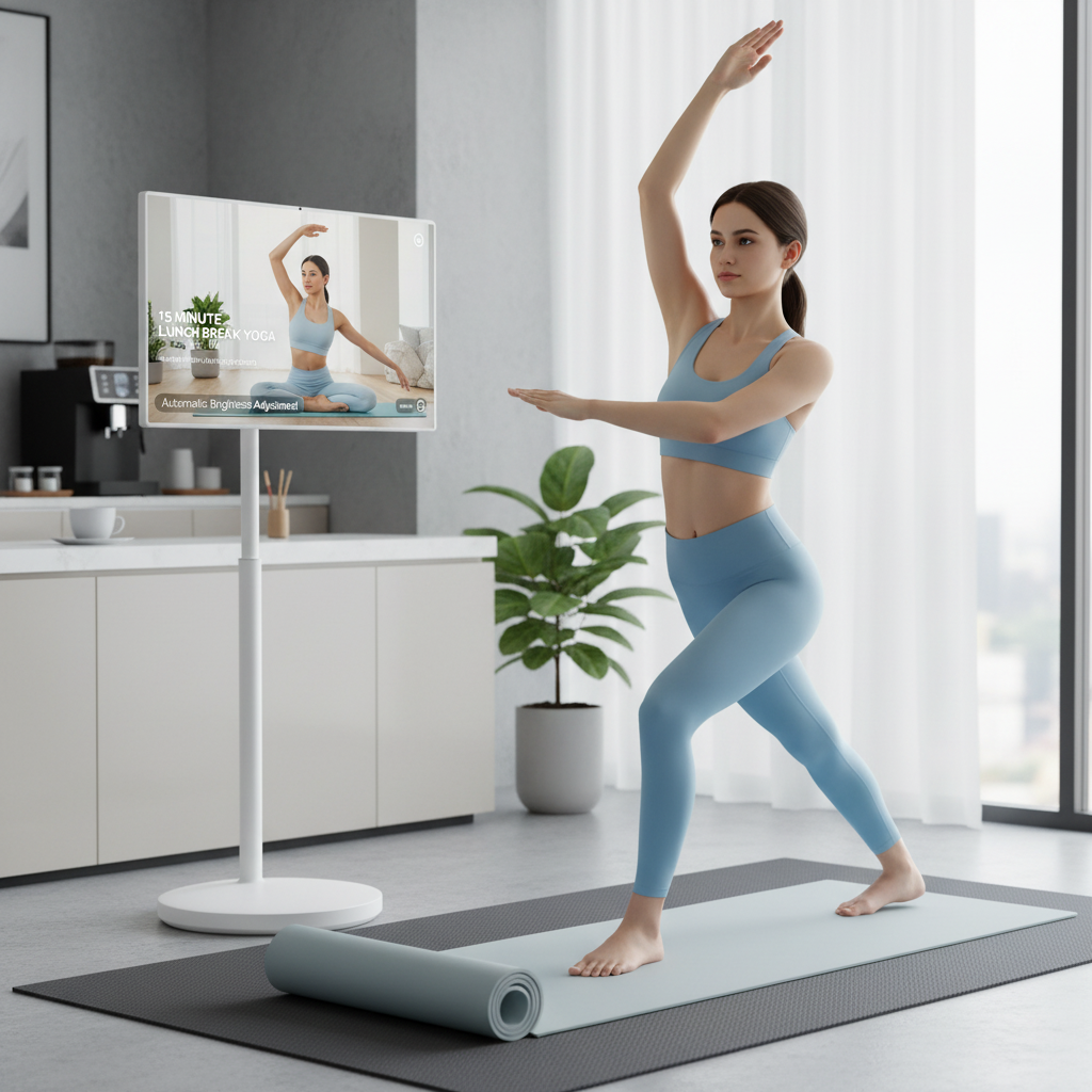 LCD Portable RoundBase TV Screen