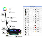 Fantasyview 360° Rotating Photo Booth, 45.2-inch, with RGB Light Strip, App Control, Flight Case, Accommodates 5-7 People